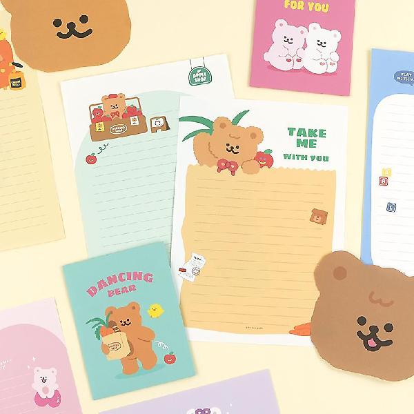  댄싱베어 편지지ver.3 4종세트