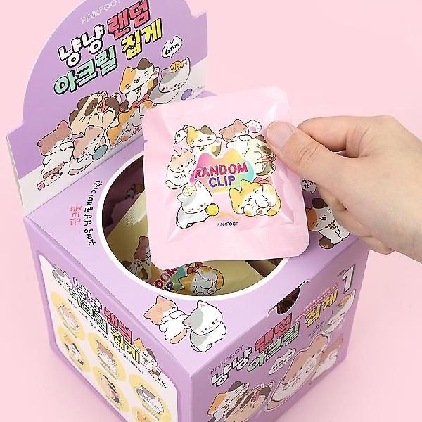  냥냥랜덤아크릴집게 랜덤2개