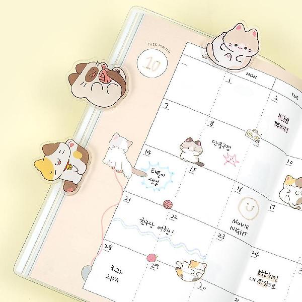  냥냥랜덤아크릴집게 랜덤2개