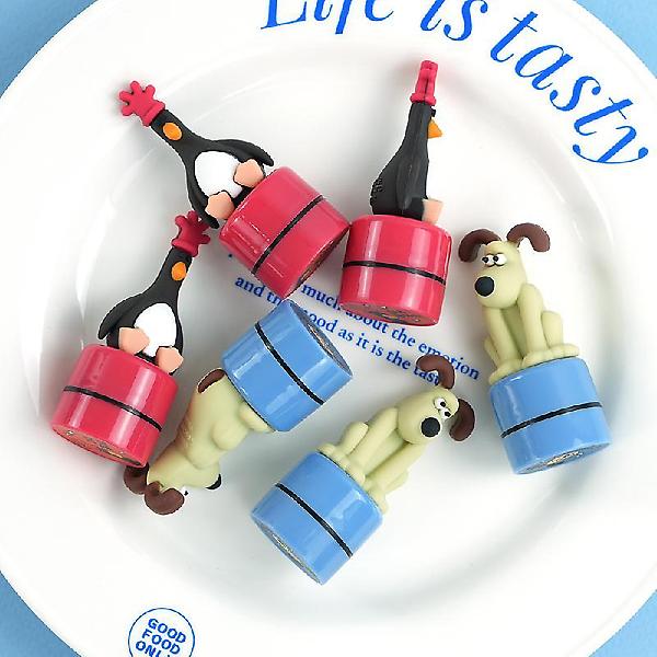  [공식정품]월레스와 그로밋 피규어 스탬프 2종세트