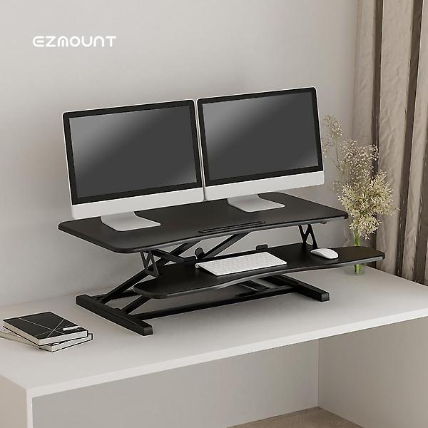  이지마운트 모션 스탠드 스탠딩 데스크 책상 테이블 높이조절 듀얼모니터 WSD-950D