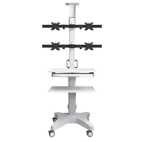  이지마운트 쿼드 4대 TV 모니터 이동식 스탠드 거치대 AMSC-220