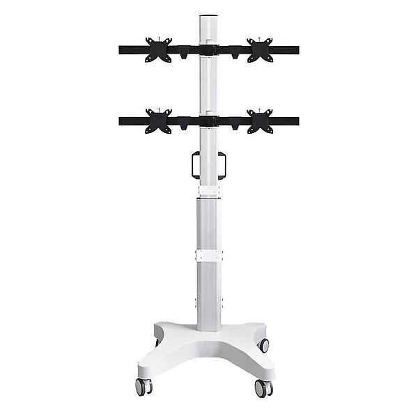  이지마운트 쿼드 4대 TV 모니터 이동식 스탠드 거치대 AMSC-220