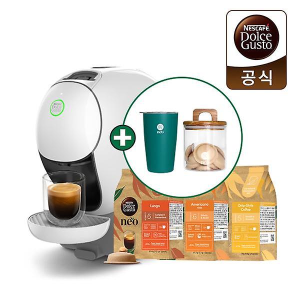  [돌체구스토] 머신 네오 카페 화이트+12입 돌체 네오 커피캡슐 1박스 (3종 택1)+증정 (텀블러+디스펜서)