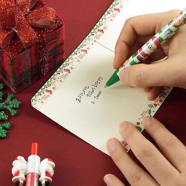  크리스마스 피규어 회전펜 (랜덤발송)