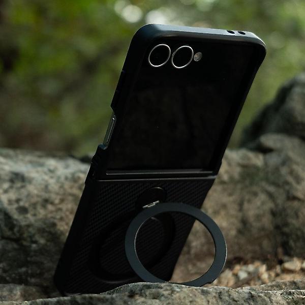  갤럭시 Z폴드6 카본 패턴 맥세이프 회전 링 케이스