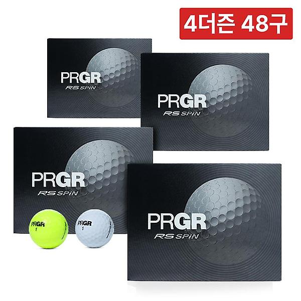  [4더즌 48구] 프로기아 PRGR 레이스 스피드 스핀 3피스 우레탄 12구 골프공