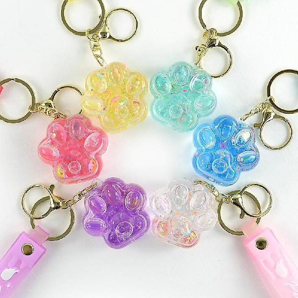  냥이발 글리터 키링 가방고리