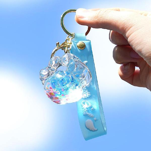  냥이발 글리터 키링 가방고리