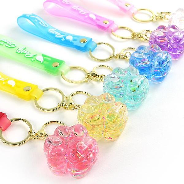  냥이발 글리터 키링 가방고리