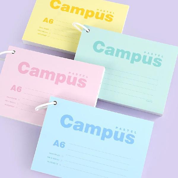  파스텔 캠퍼스 메모카드 A6