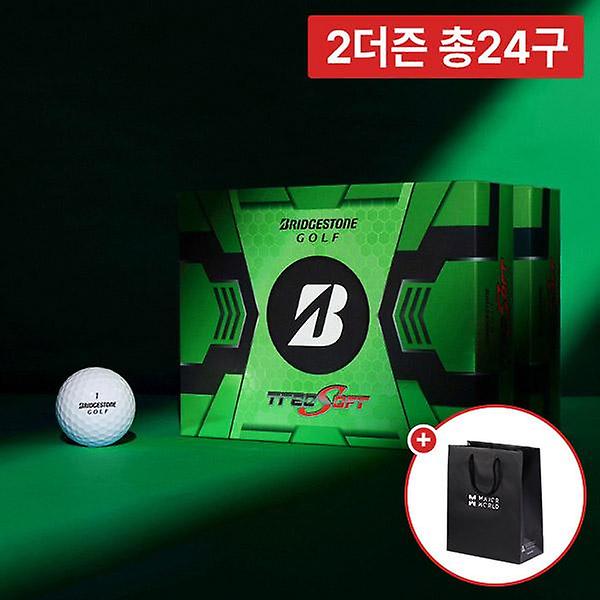  [2더즌 총24구] 브리지스톤 2피스 비거리 골프공 NEW 트레오 소프트 2.0 12구 골프볼 + 쇼핑백 증정