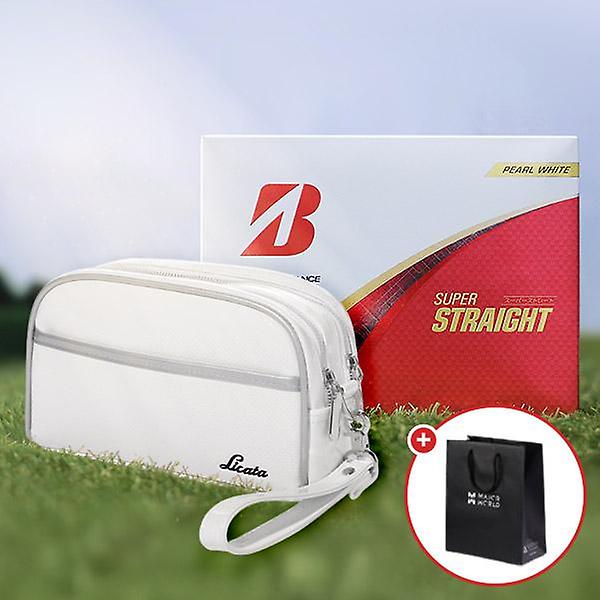  브리지스톤 NEW 슈퍼 스트레이트 2.0 디스턴스 3피스 골프공+에나멜파우치 세트+쇼핑백증정