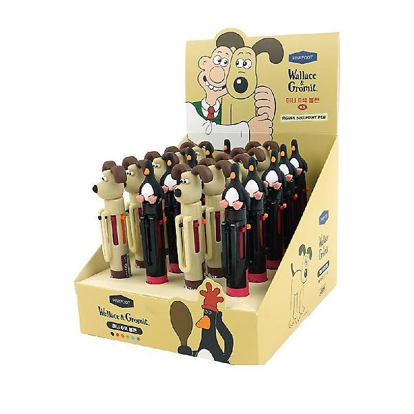  [공식정품]월레스와 그로밋 피규어 미니6색볼펜 인박스 20개세트