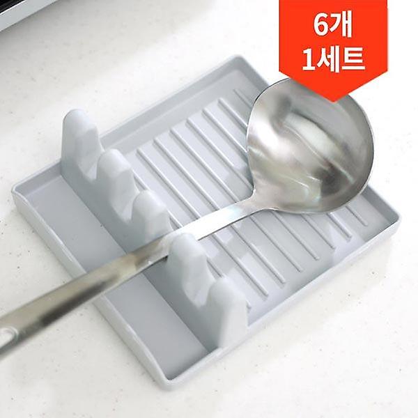  [6개 1세트] 무라노 안묻어 냄비 뚜껑 거치대 국자 조리도구 받침대 주방정리용품