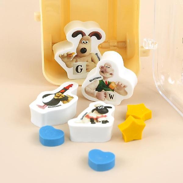  [공식정품]월레스와 그로밋 캐리어 지우개세트