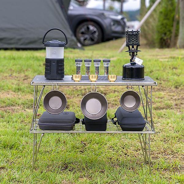  브리즈문 캠핑 택티컬 스테인리스 멀티 필드랙 테이블+전용가방+상판