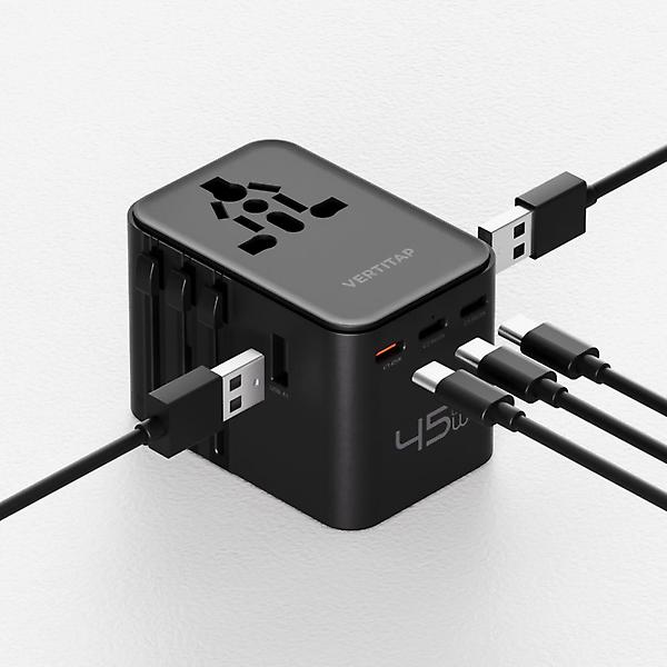  버티탭 트레블러 에어 25W 멀티 어댑터 해외 전세계 콘센트 여행용 멀티탭 usb 플러그