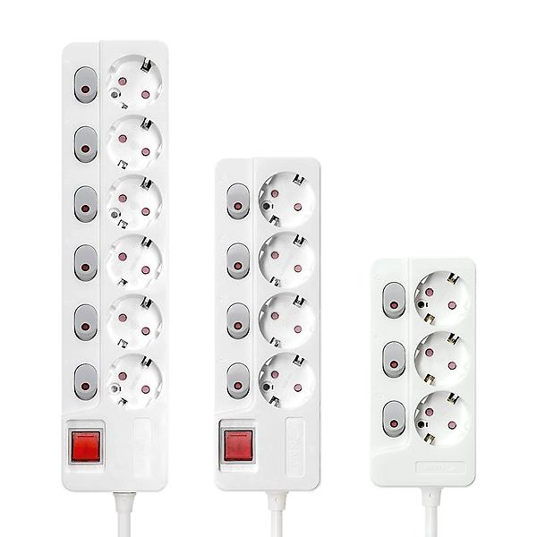  [캠플러스] 아남 국산 멀티탭 3구 1.5M 개별 스위치 절전 안전 콘센트