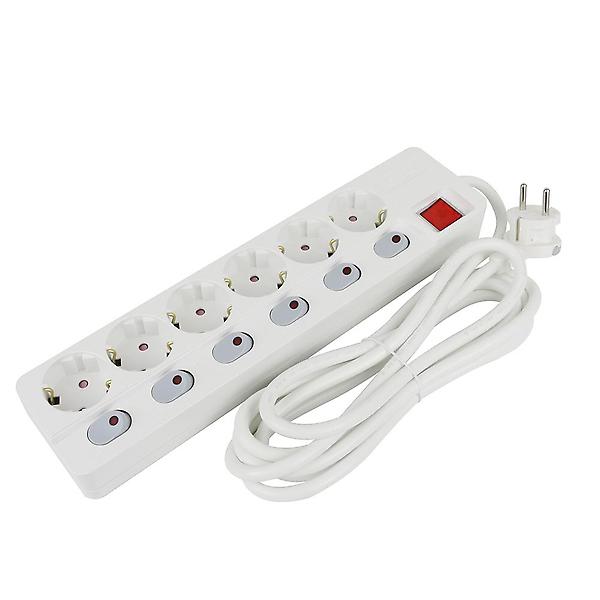  [캠플러스] 아남 국산 멀티탭 6구 3M 개별 스위치 절전 안전 콘센트