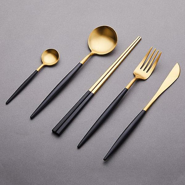  오리스타 커트러리 모던 블랙 젓가락 양식기