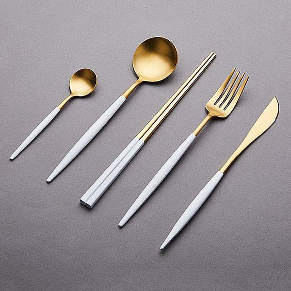  오리스타 커트러리 모던 화이트 디너 스푼 양식기