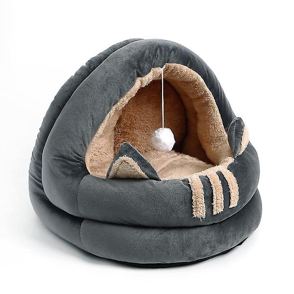  러브펫 고양이 쿠션방석 동굴하우스(40cm) (그레이)