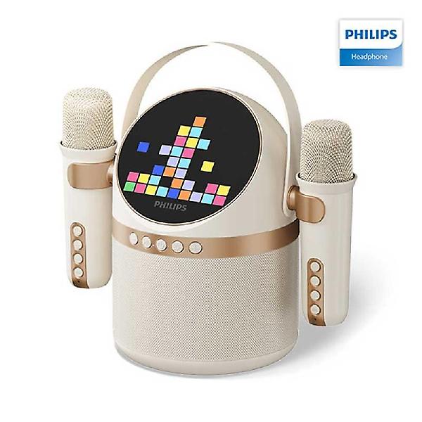  필립스 TAS2509 휴대용 LED 블루투스 노래방 마이크 스피커