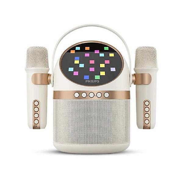  필립스 TAS2509 휴대용 LED 블루투스 노래방 마이크 스피커