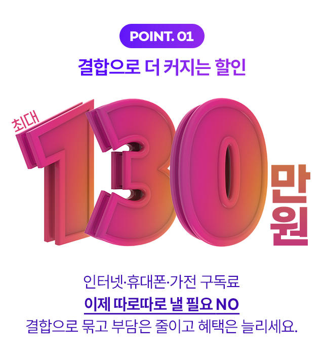 결합으로 더 커지는 할인 최대 130만원